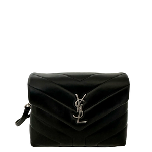 Saint Laurent YSL Loulou Toy zwart zilverkleurige hardware leer