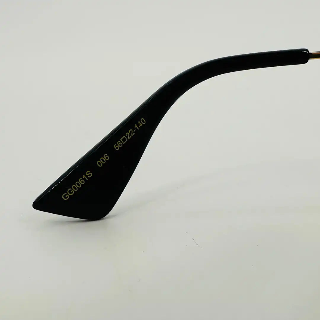 Gucci Damen GG0061S 006 Sonnenbrille, schwarz gold creme  56 / sehr gut Gucci
