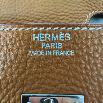ANGEBOT DER WOCHE: Hermès Birkin Bag 35 Togo Leder braun Palladium Hardware 2011 / sehr gut Hermès