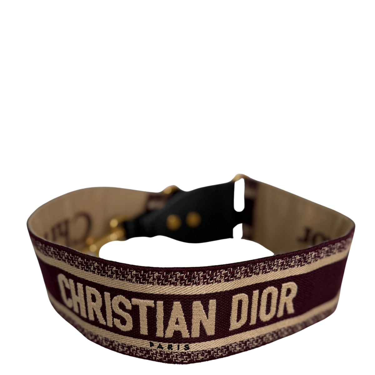 Christian Dior breiter Schulterriemen Dior Paris Stickerei bordeaux Fullset / neuwertig Dior