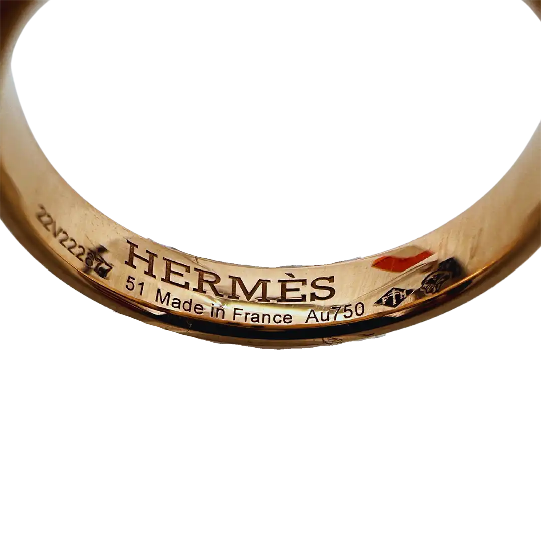 Hermès 18K Roségold Diamanten Ever Herakles Trauring Fullset / sehr gut Hermès