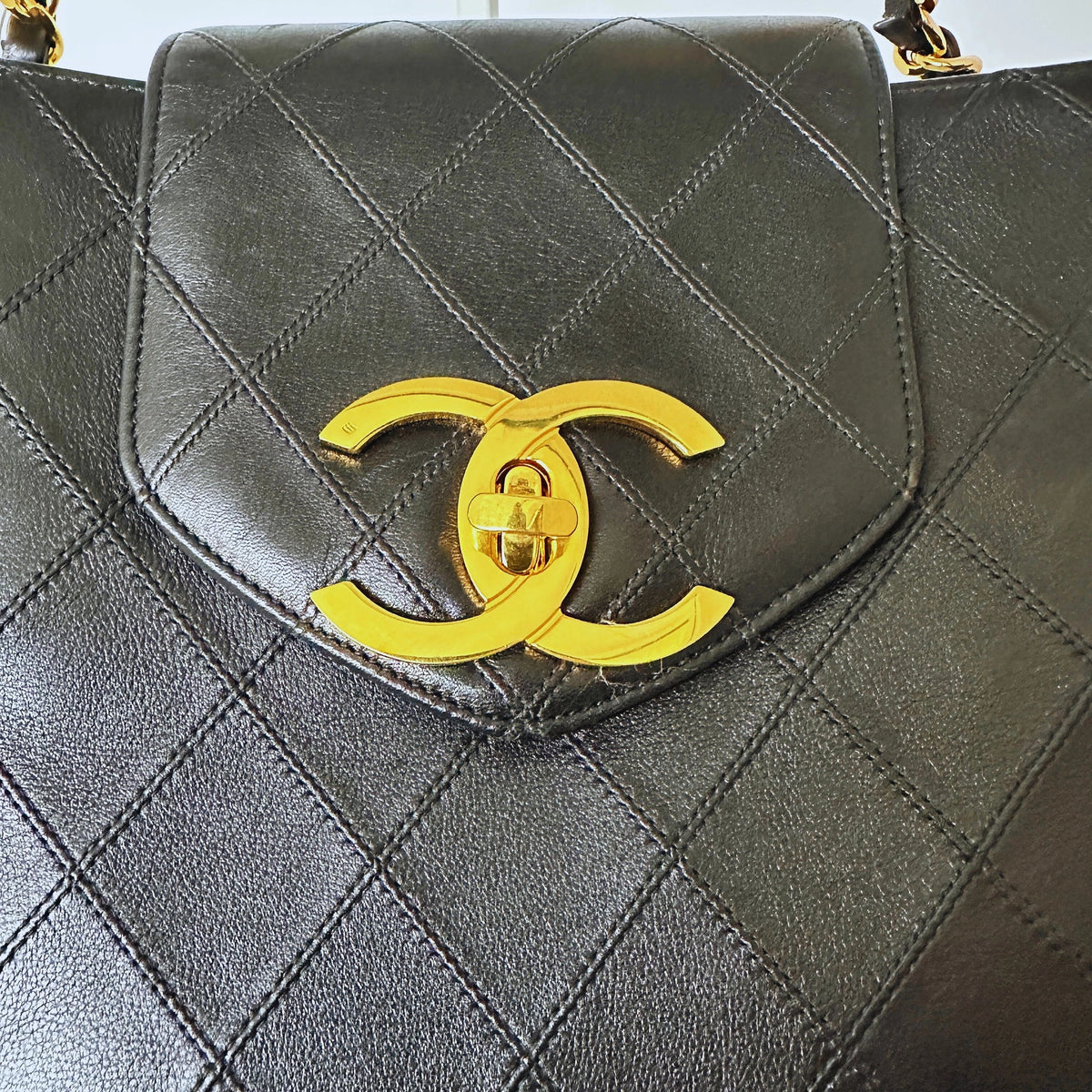 Chanel Supermodel Weekender Vintage 24k vergoldet mit ID Card / Invest / sehr gut Chanel