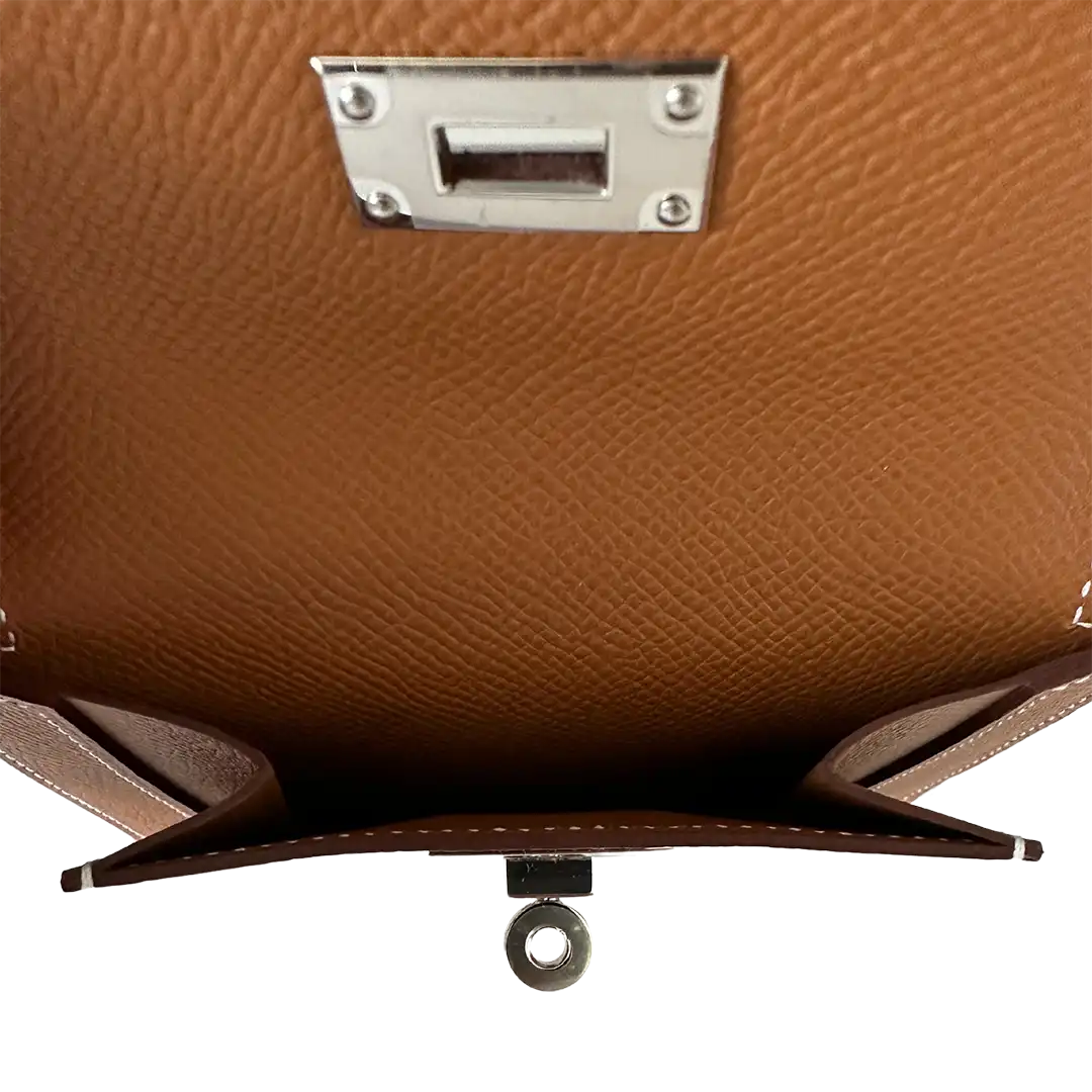 Hermès Epsom Kelly Pocket Compact Wallet Geldbörse braun / ungetragen Hermès