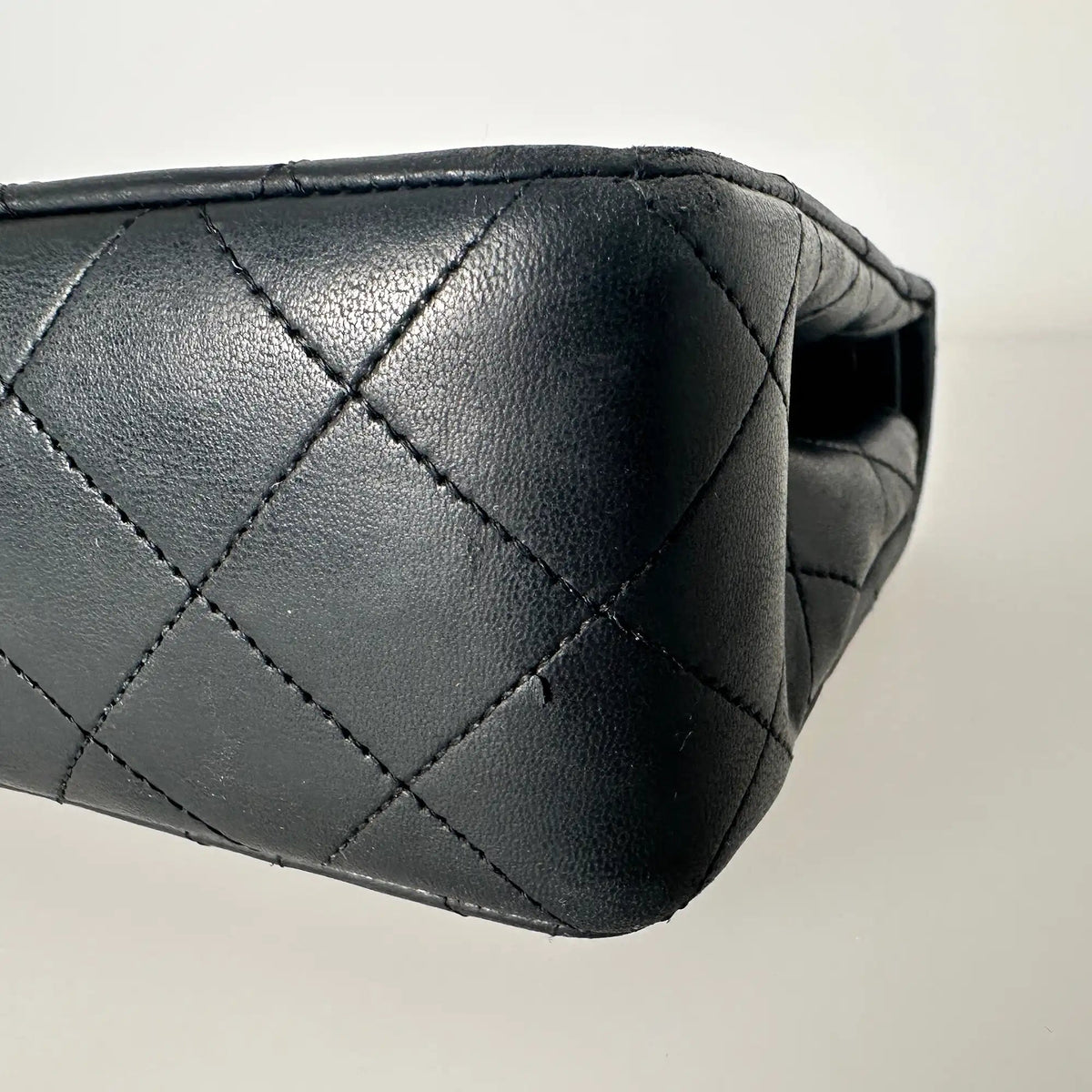 Chanel Timeless Vintage Double Flap Bag Lammleder schwarz Small/ gut Chanel