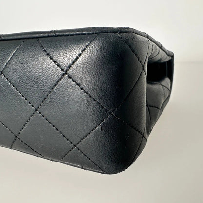 Chanel Timeless Vintage Double Flap Bag Lammleder schwarz Small/ gut Chanel