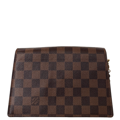 Louis Vuitton Croisette Wallet on Chain Damier Ebene Bruin