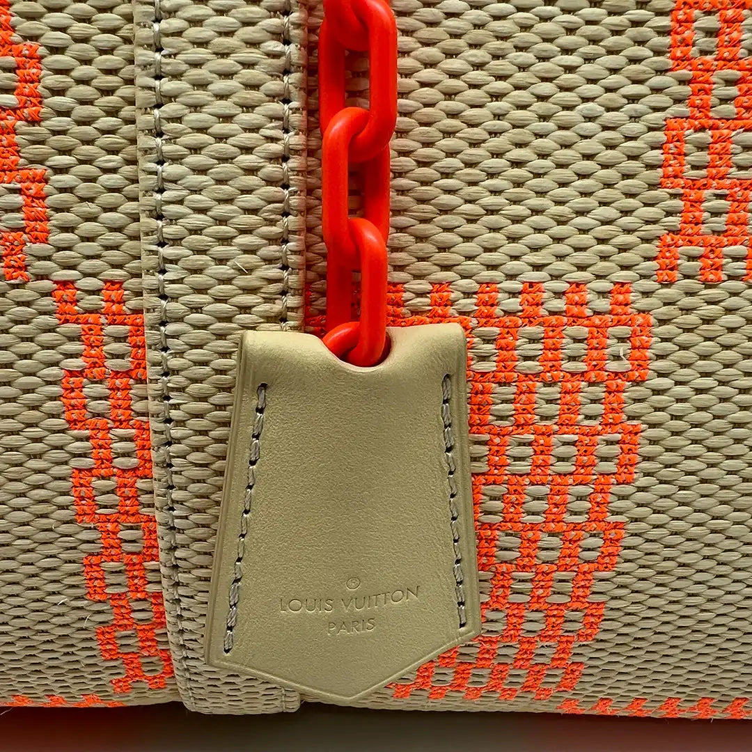 Louis Vuitton Keepall 50 Bandouliere Orange beige Raffia Fullset / neuwertig Louis Vuitton
