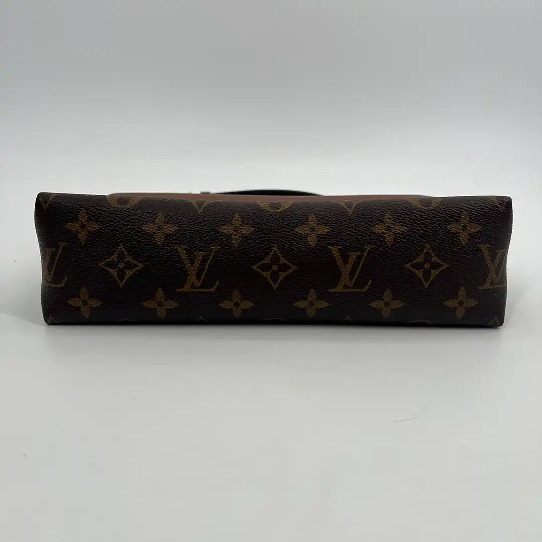 Louis Vuitton Saint Placide Monogram Canvas und Leder Tasche braun / sehr gut Louis Vuitton