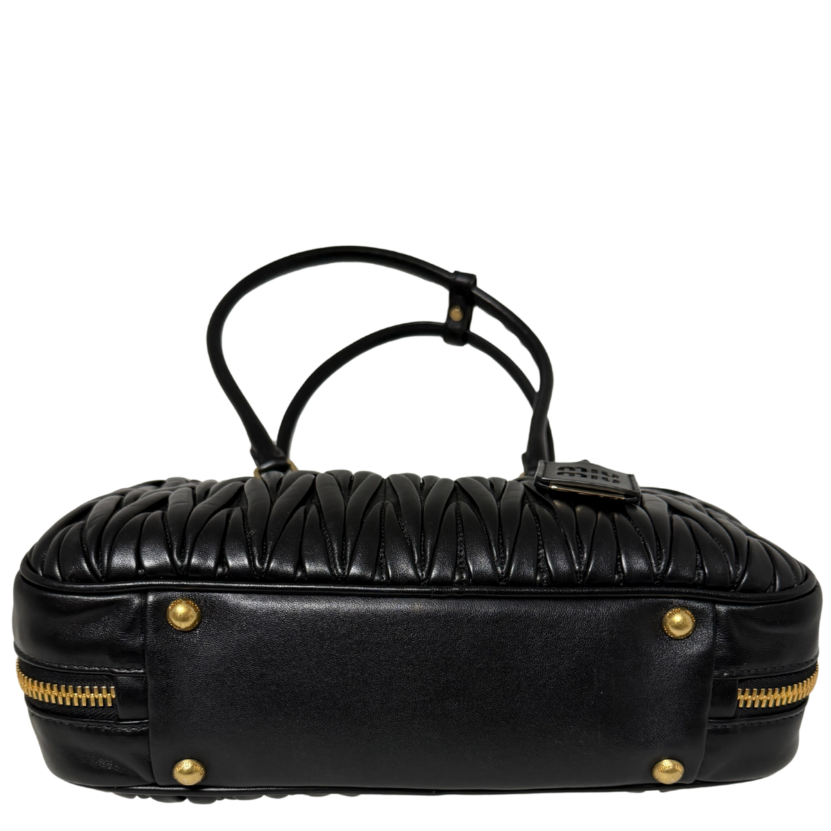 MIU MIU Boston Bag Leder / schwarz MIU MIU