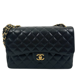 Chanel Timeless Jumbo Double Flap Bag 2011 zwart Kaviaarleer