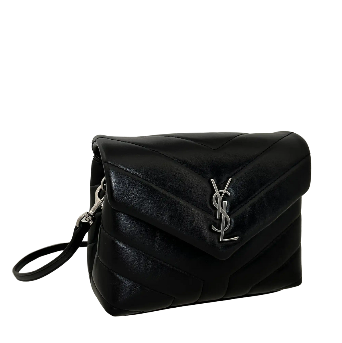 Saint Laurent YSL LouLou Toy schwarz silber Hardware Leder / sehr gut Saint Laurent