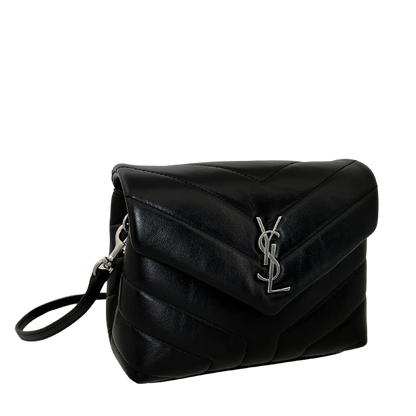 Saint Laurent YSL LouLou Toy schwarz silber Hardware Leder / sehr gut Saint Laurent
