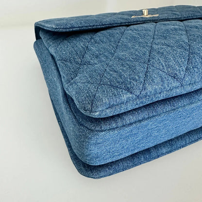 Chanel Trendy CC Top Handle Large Denim Blau / sehr gut Chanel