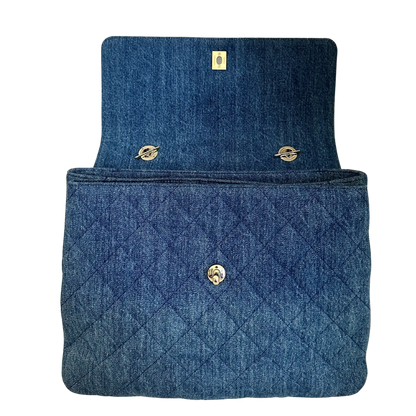 Chanel Trendy CC Top Handle Large Denim Blau / sehr gut Chanel