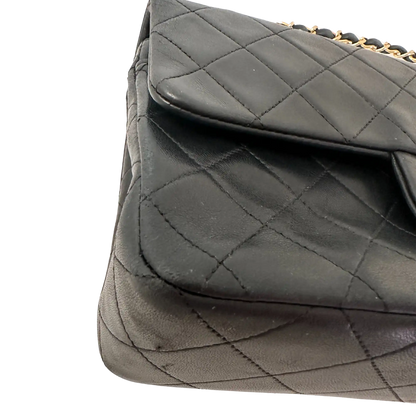 Chanel Timeless Vintage Double Flap Bag Lammleder schwarz Small/ gut Chanel