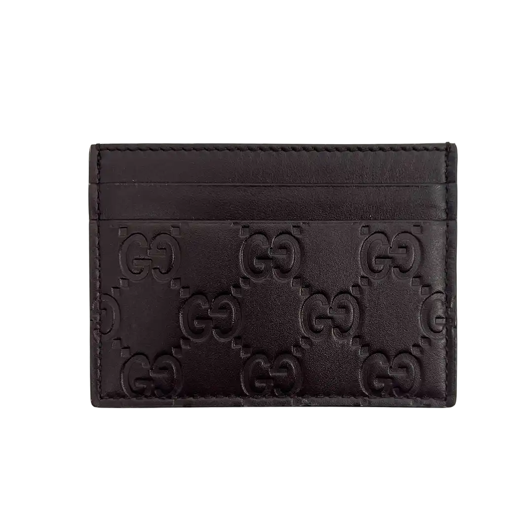 Gucci Guccissima Monogram Leder Cardholder Kartenetui braun / sehr gut Gucci