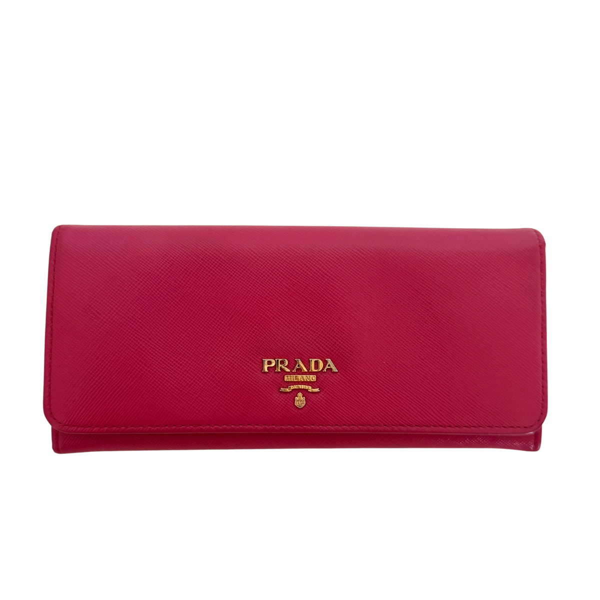 Prada lange Geldbörse aus Saffiano Leder Pink / gut Prada