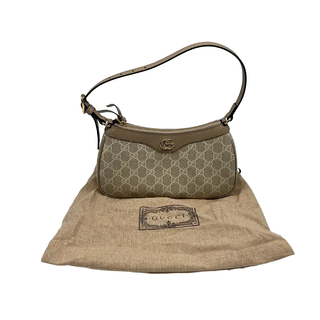 Gucci kleine Ophidia Handtasche beige GG Supreme Canvas / neu Gucci