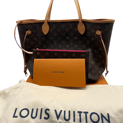 Louis Vuitton Neverfull MM Pivoine Monogram Canvas M41178 / gut Louis Vuitton
