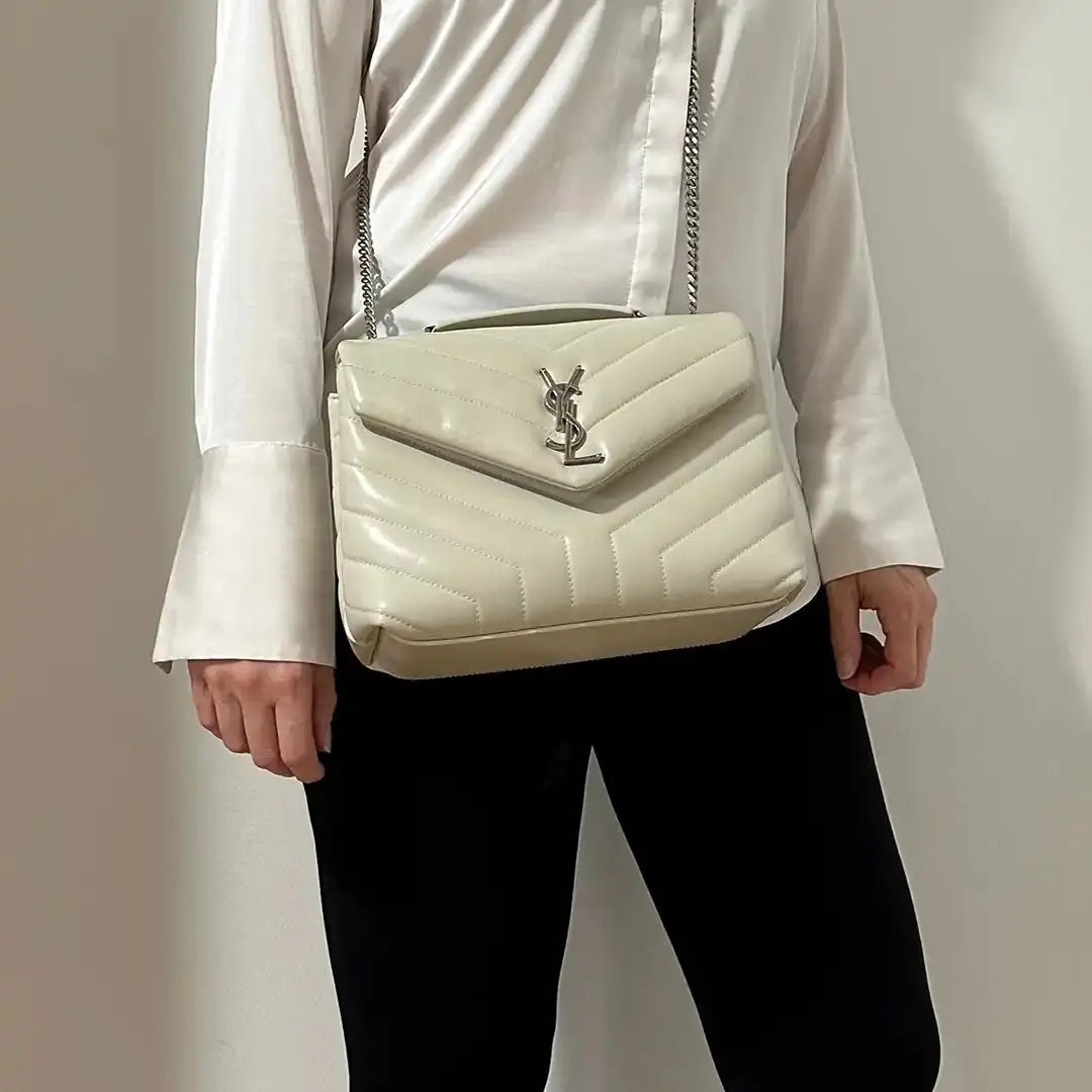 Saint Laurent LouLou Small Tasche beige-grau /gut Saint Laurent
