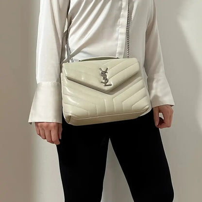Saint Laurent LouLou Small Tasche beige-grau /gut Saint Laurent