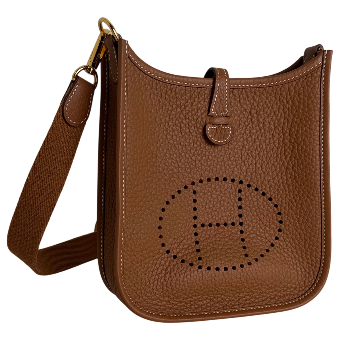 Hermès Evelyne 16 TPM Amazone Taurillon Clémence Gold Braun Gold – Ansicht 2