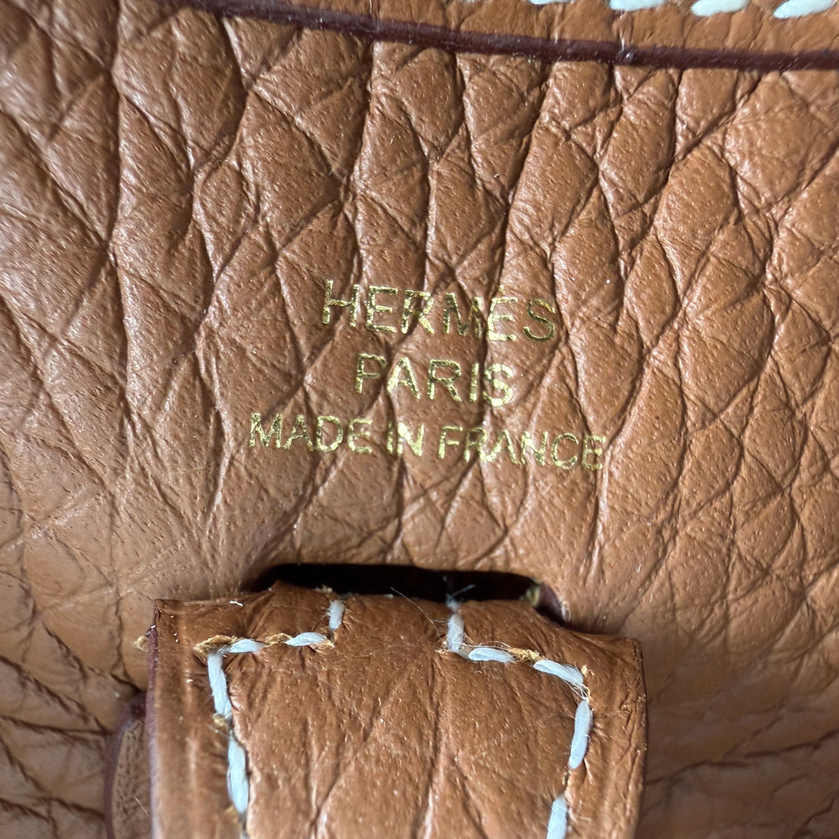 Hermès Evelyne 16 TPM Amazone Taurillon Clémence Gold Braun Gold – Ansicht 6