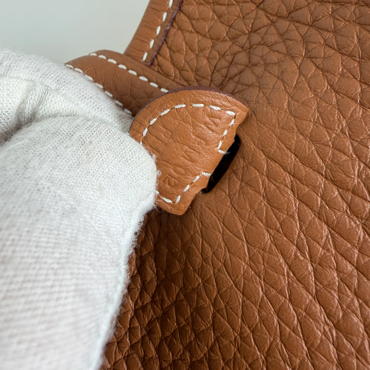 Hermès Evelyne 16 TPM Amazone Taurillon Clémence Gold Braun Gold – Ansicht 7