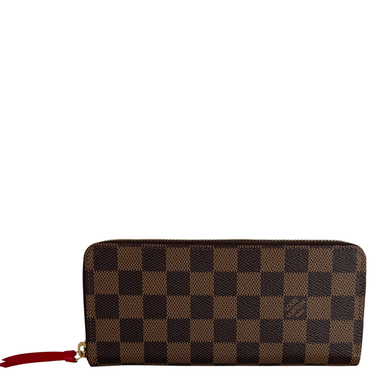 Louis Vuitton Portefeuille Clémence Damier Ebène Coquelicot Rot