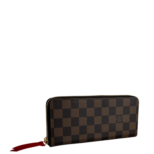 Louis Vuitton Portefeuille Clémence Damier Ebène Coquelicot Rot – Ansicht 2