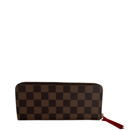 Louis Vuitton Portefeuille Clémence Damier Ebène Coquelicot Rot – Ansicht 3