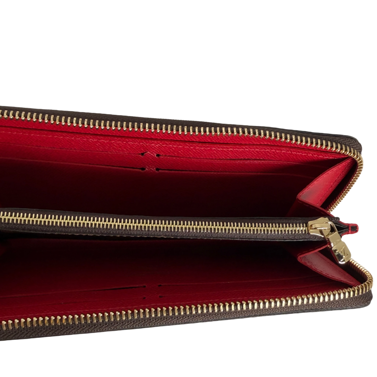 Louis Vuitton Portefeuille Clémence Damier Ebène Coquelicot Rot – Ansicht 5