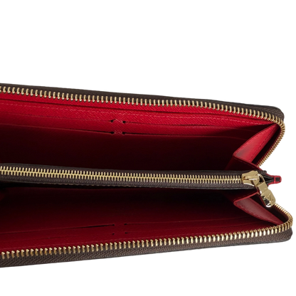 Louis Vuitton Portefeuille Clémence Damier Ebène Coquelicot Rot – Ansicht 5