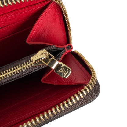 Louis Vuitton Portefeuille Clémence Damier Ebène Coquelicot Rot – Ansicht 6
