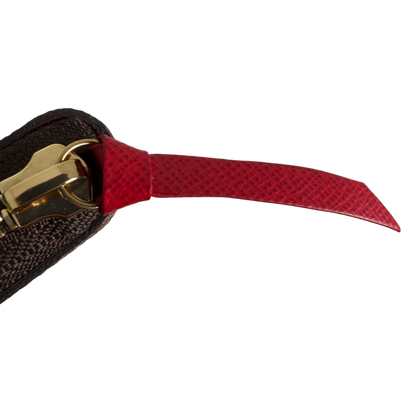 Louis Vuitton Portefeuille Clémence Damier Ebène Coquelicot Rot – Ansicht 7