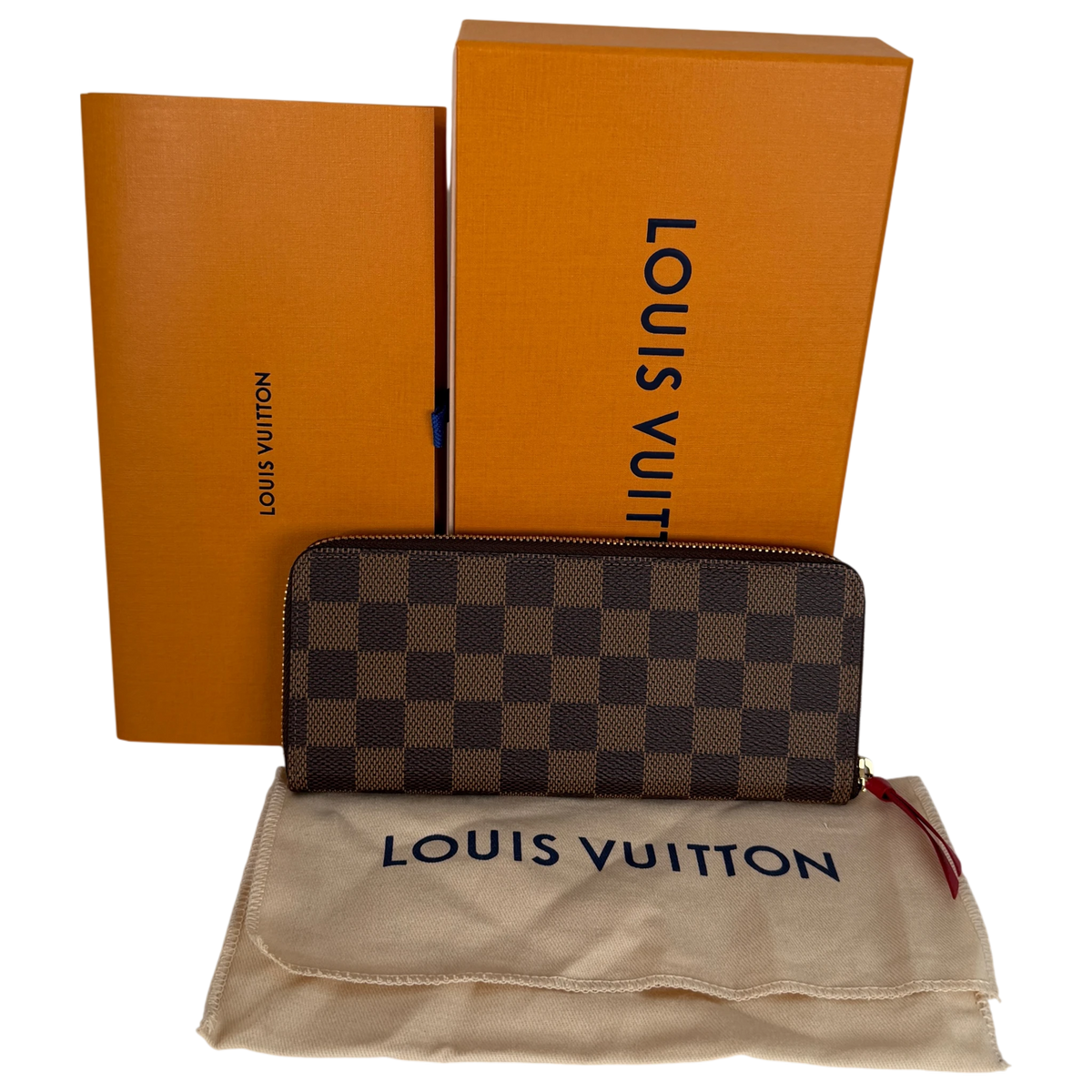 Louis Vuitton Portefeuille Clémence Damier Ebène Coquelicot Rot – Ansicht 8