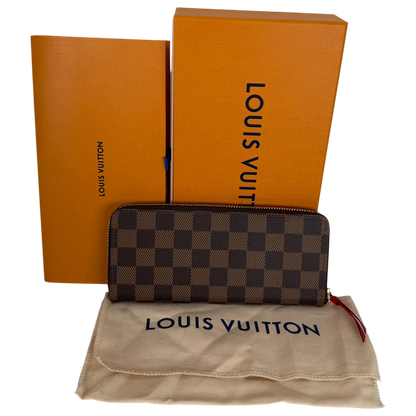 Louis Vuitton Portefeuille Clémence Damier Ebène Coquelicot Rot – Ansicht 8