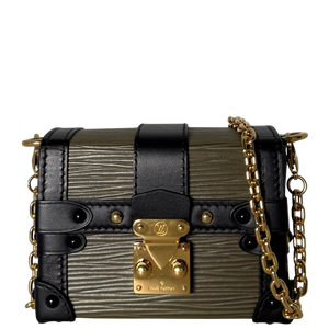 Louis Vuitton Petite Malle Handtas Epi-leer Olijfgroen