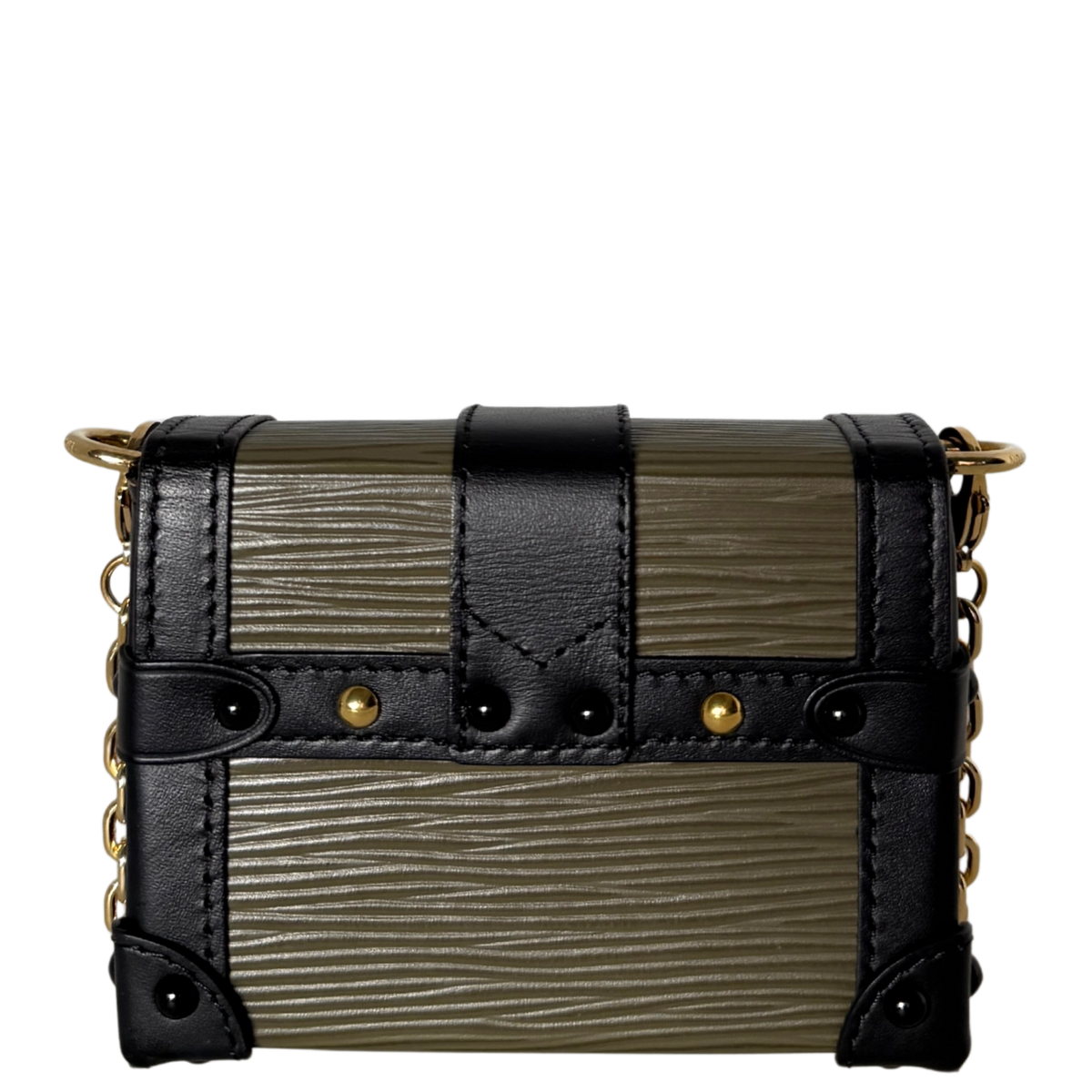 Louis Vuitton Petite Malle Handtasche Epi-Leder Olivgrün / sehr gut Louis Vuitton