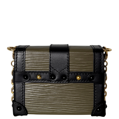 Louis Vuitton Petite Malle Handtasche Epi-Leder Olivgrün / sehr gut Louis Vuitton