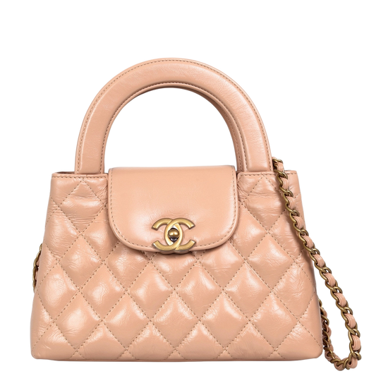 Chanel Kelly Mini Nano Shopper Handtas Beige