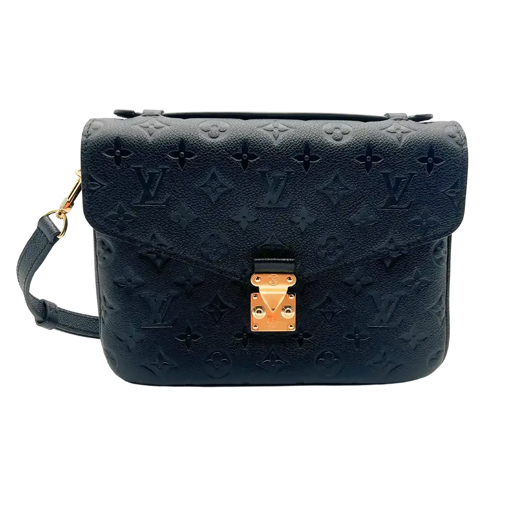 Louis Vuitton Pochette Métis Empreinte Leder schwarz / neu Fullset - Echtheitscheck