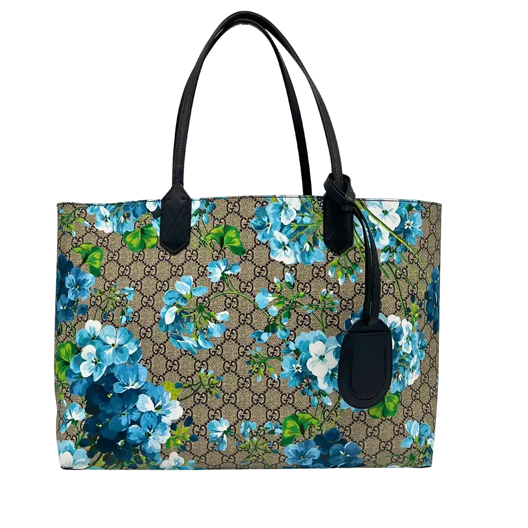 Gucci Supreme Monogram Blooms Floral Wendeshopper Medium Tote Bag / neuwertig Gucci