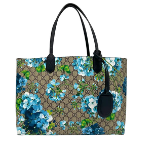 Gucci Supreme Monogram Blooms Floral Wendeshopper Medium Tote Bag