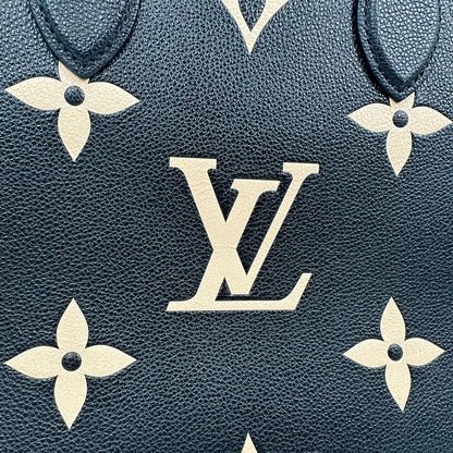 Louis Vuitton onthego MM M45495 Monogram Empreinte Leder schwarz beige / sehr gut Louis Vuitton
