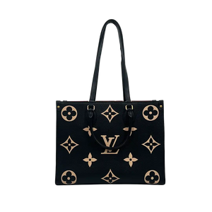 Louis Vuitton Onthego MM M45495 Monogram Empreinte Leer zwart beige