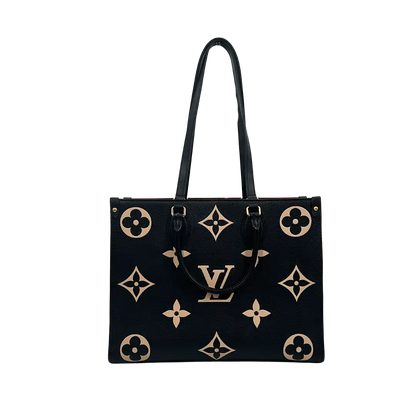 Louis Vuitton onthego MM M45495 Monogram Empreinte Leder schwarz beige / sehr gut Louis Vuitton