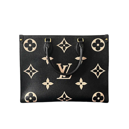 Louis Vuitton onthego MM M45495 Monogram Empreinte Leder schwarz beige / sehr gut Louis Vuitton