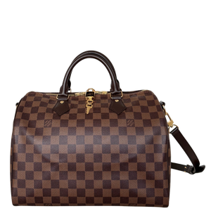 Louis Vuitton Speedy 30 Bandoulière Damier Ebene N40590 Brown Full Set / Like New