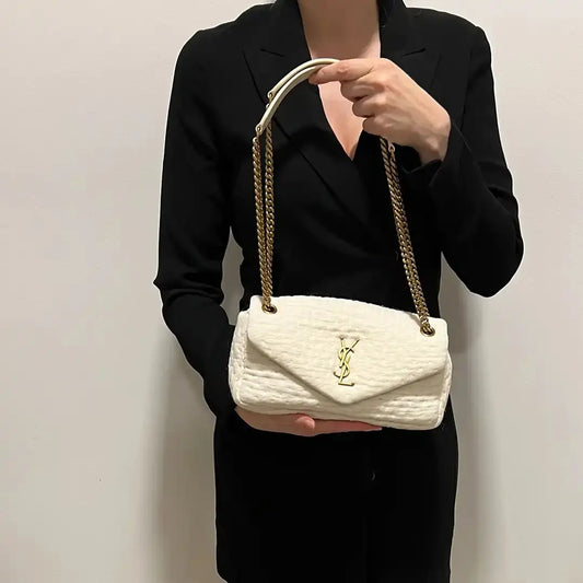 Saint Laurent CALYPSO Tasche aus gestepptem Organza und Lammleder / ungetragen Saint Laurent